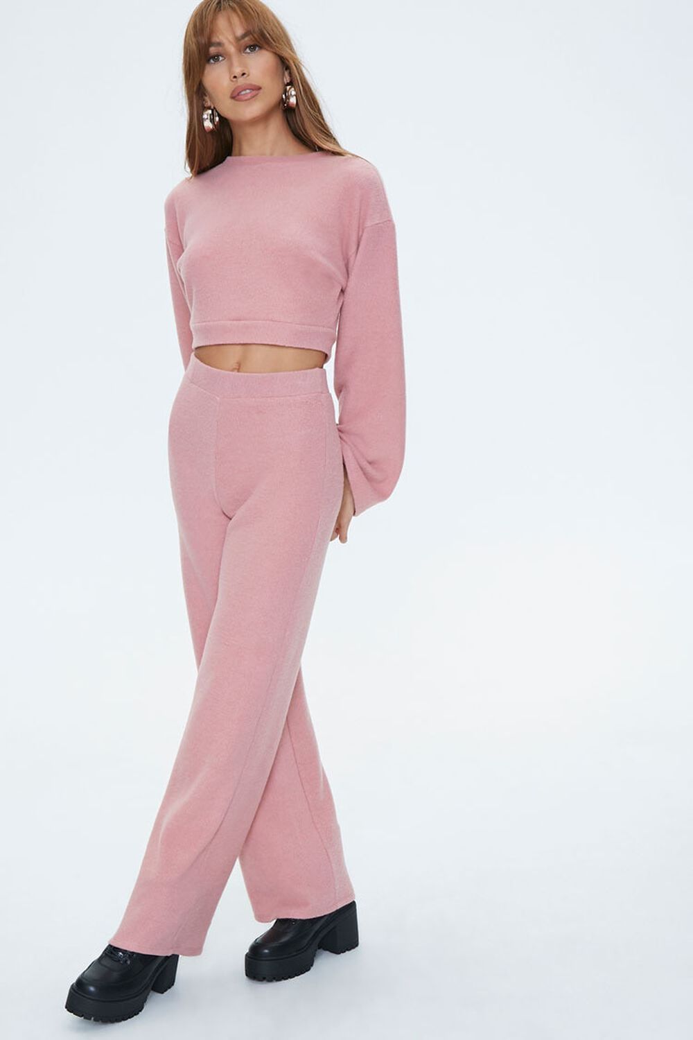 MAUVE Bell Sleeve Pullover & Flare Pants Sets, image 1