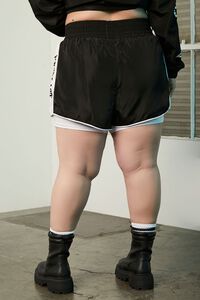 BLACK/WHITE Plus Size Everlast Shorts, image 4