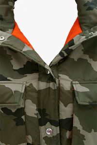 OLIVE/MULTI Plus Size Camo Puffer Jacket, image 4
