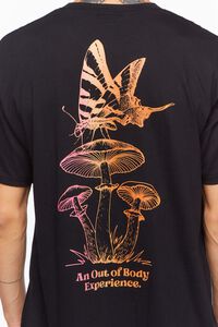 BLACK/MULTI Mushroom & Butterfly Graphic Tee, image 6