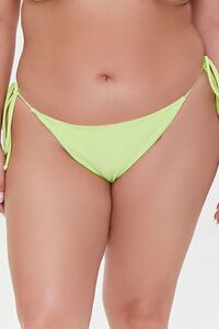 LIME Plus Size String Bikini Bottoms, image 2