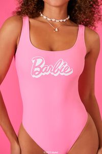 PINK/WHITE Barbie Graphic One-Piece Swimsuit, image 6