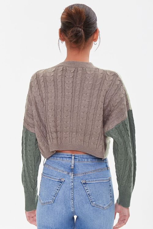 SAGE/MULTI Colorblock Cropped Sweater, image 3