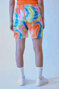 ORANGE/MULTI Embroidered FUBU Mesh Shorts, image 4