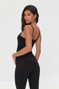 BLACK Pointelle Sweater-Knit Cami, image 3