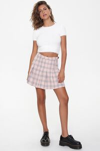 Pleated Plaid Mini Skirt, image 5
