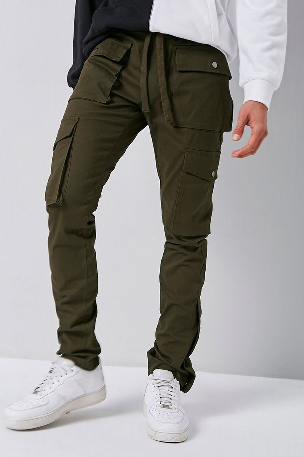 GREEN Snap-Button Cargo Pants, image 2