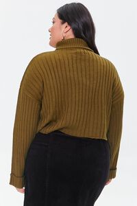BROWN Plus Size Sweater-Knit Turtleneck Top, image 3