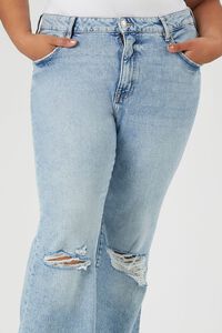 LIGHT DENIM Plus Size Stretch-Denim Flare Jeans, image 4