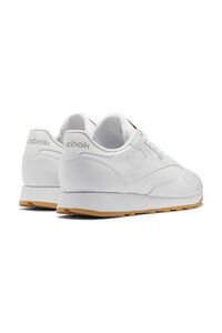 WHITE Men Reebok Classic Leather Shoes, image 3