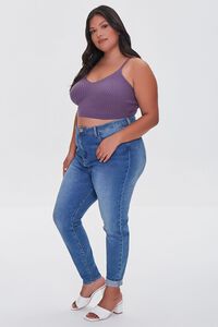 PURPLE Plus Size Sweater-Knit Cropped Cami, image 4