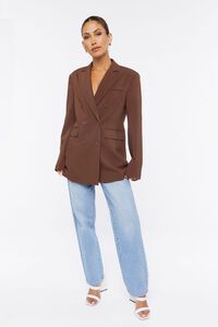 CHOCOLATE Notched Double-Breasted Blazer, image 4