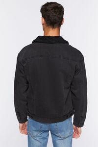 BLACK/BLACK Denim Faux Shearling Jacket, image 3