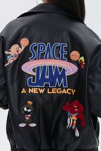 BLACK/MULTI Space Jam Graphic Moto Jacket, image 5