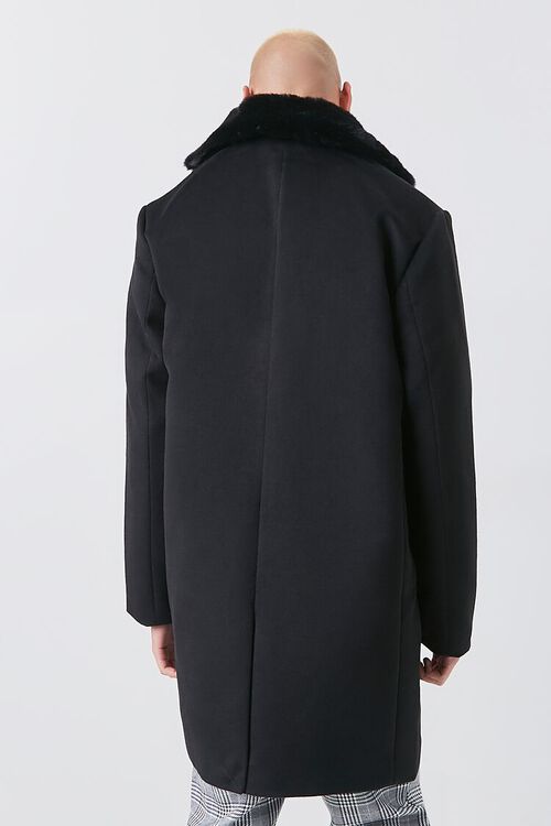 BLACK Longline Button-Front Coat, image 3