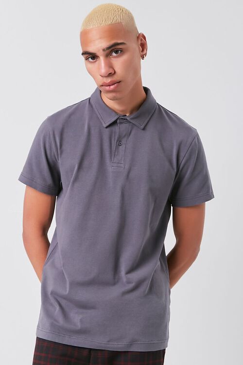 CHARCOAL Muscle Fit Polo Shirt, image 1