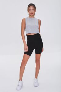 HEATHER GREY Cropped Muscle Tee, image 4