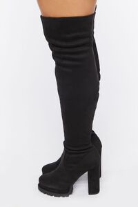 BLACK Faux Suede Over-The-Knee Boots (Wide), image 2