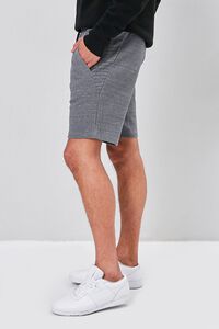 CHARCOAL Marled Drawstring Shorts, image 2
