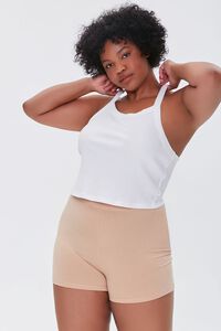 NUDE Plus Size Basic Organically Grown Cotton Hot Shorts, image 6