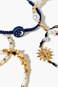 BLUE/GOLD Sun & Moon Bracelet Set, image 3