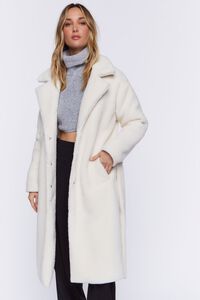 CREAM Faux Shearling Belted Coat, image 4