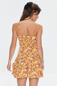TAN/MULTI Floral Print Cami Mini Dress, image 3