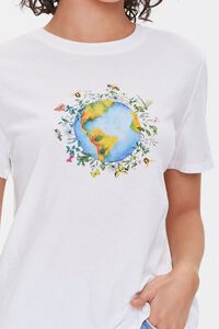 WHITE/MULTI Floral Earth Graphic Tee, image 5