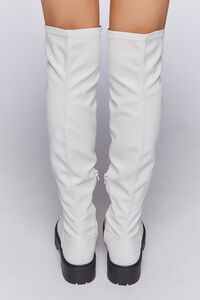 WHITE Over-the-Knee Lug-Sole Boots, image 3