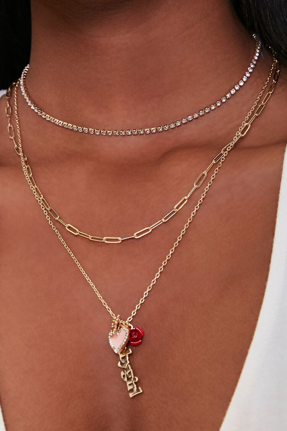 GOLD Babygirl Charm Necklace Set, image 1