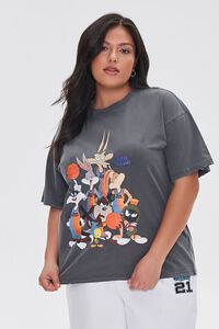 CHARCOAL/MULTI Plus Size Space Jam Graphic Tee, image 6