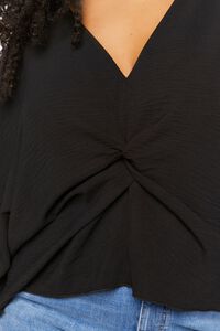BLACK Plus Size Twisted High-Low Top, image 5