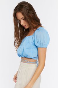 BLUE WATER Lace-Back Crop Top, image 2