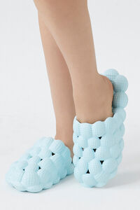 LIGHT BLUE Puffy Bubble Slippers, image 1