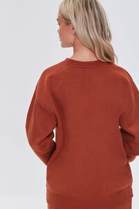 RUST/WHITE Embroidered Psalm Pullover, image 3