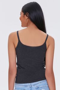 CHARCOAL HEATHER Organically Grown Cotton Scoop Neck Cami, image 3