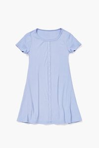 BLUE Girls Ribbed Button-Front Dress (Kids), image 1