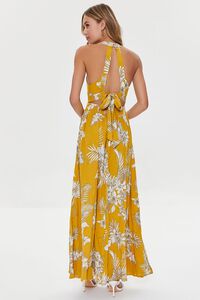 YELLOW/MULTI Tropical Leaf Print Maxi Dress, image 3