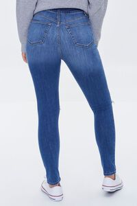 DARK DENIM Premium Distressed Skinny Jeans, image 4
