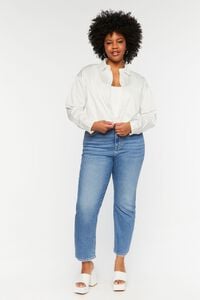 BRIGHT WHITE Plus Size Boxy Long-Sleeve Shirt, image 4