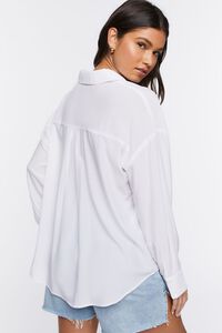 WHITE High-Low Buttoned Shirt, image 3