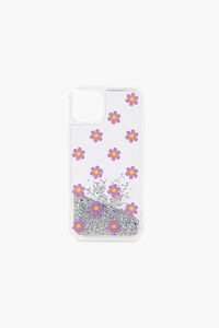 SILVER/MULTI Floral Glitter Case for iPhone 12, image 1