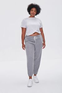 HEATHER GREY Plus Size French Terry Joggers, image 1