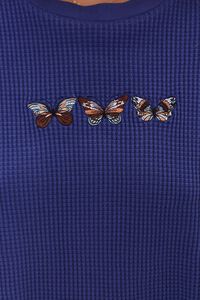 BLUE/MULTI Butterfly Graphic Cropped Tee, image 5