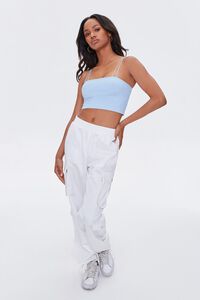LIGHT BLUE Dual-Strap Cropped Cami, image 4
