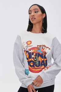 HEATHER GREY/MULTI Reworked Space Jam Pullover, image 1