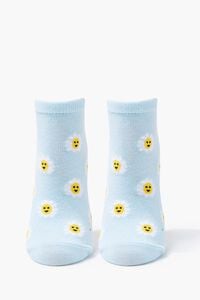 BLUE/MULTI Daisy Print Ankle Socks, image 2