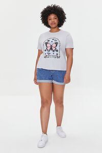 CHARCOAL/MULTI Plus Size Organically Grown Cotton Graphic Tee, image 4