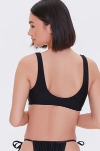 BLACK Split-Neck Bikini Top, image 3