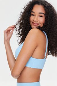 SKY BLUE Ribbed Knit Lounge Cropped Cami, image 2